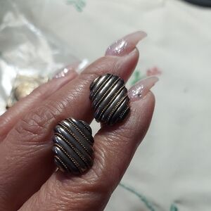 SOLD Tiffany & Co. Gold and Black Cuff Links